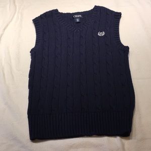 Boys Navy knit vest Chaps size  8 EUC